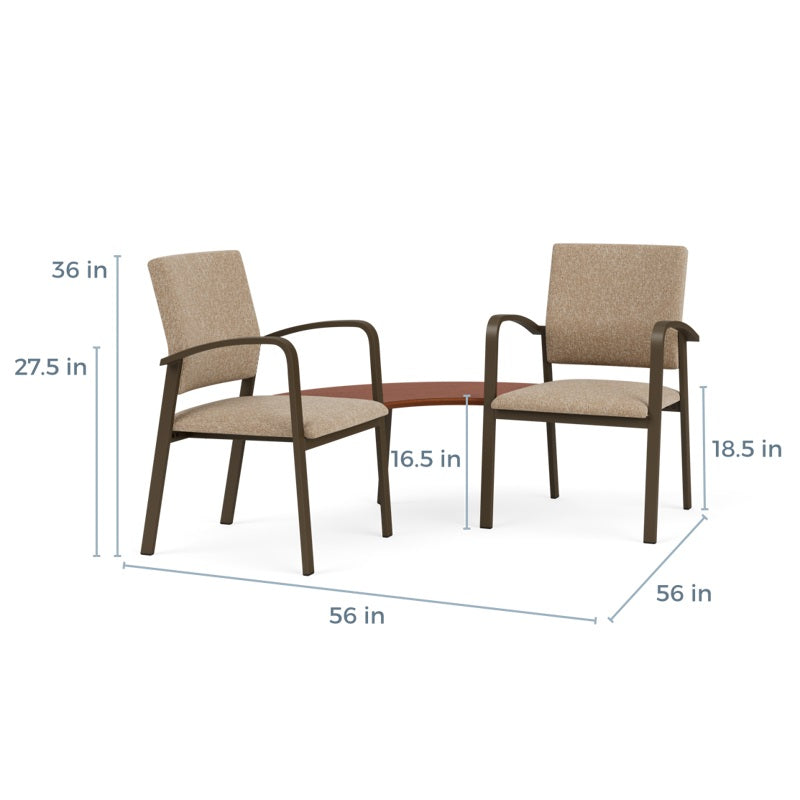 Lesro Newport Series 2 Chairs With Connecting Corner Table | NP2301