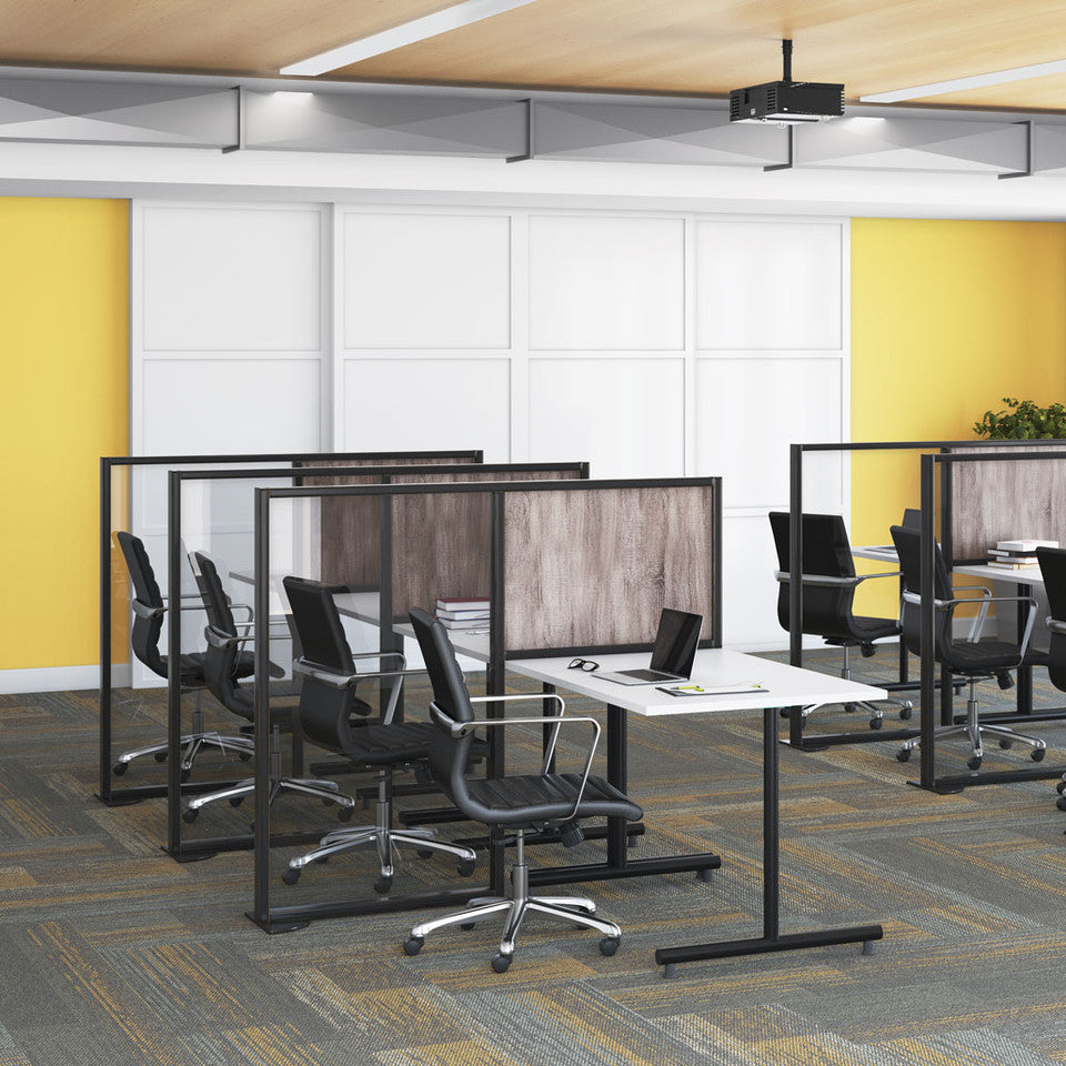 OS Clear Acrylic and Laminate Two Tier Shield with Foot