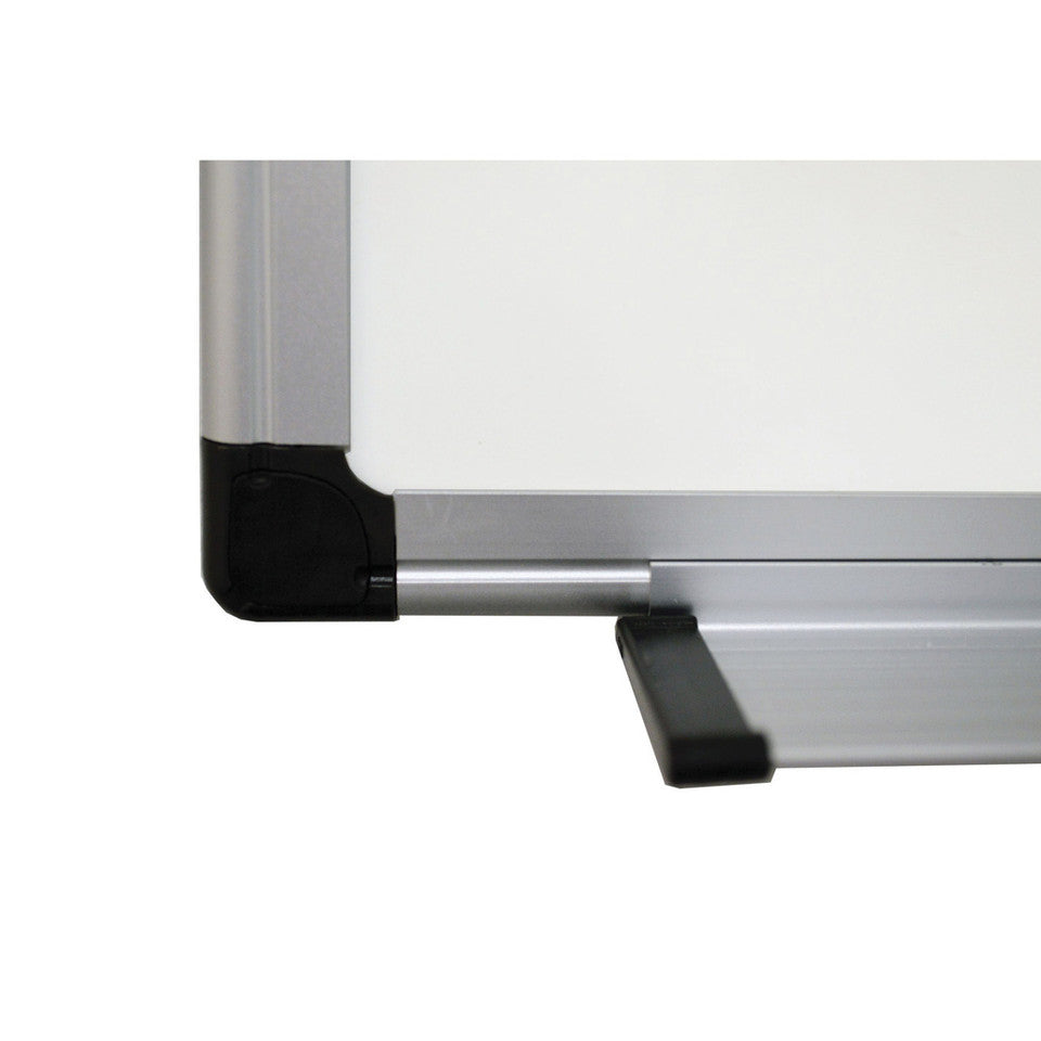 Vizual Magnetic Porcelain Dry-Erase Board with Aluminum Frame - 48" x 96" | OS15011MPWH