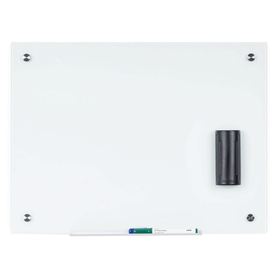 Vizual Magnetic Glass Dry-Erase Board - 36" x 48" | OS0801MGWH
