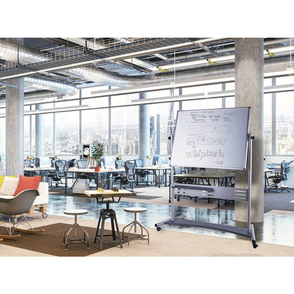 Vizual Dry-Erase Mobile Revolving Easel - 48" x 72" | OSR5507MDWH
