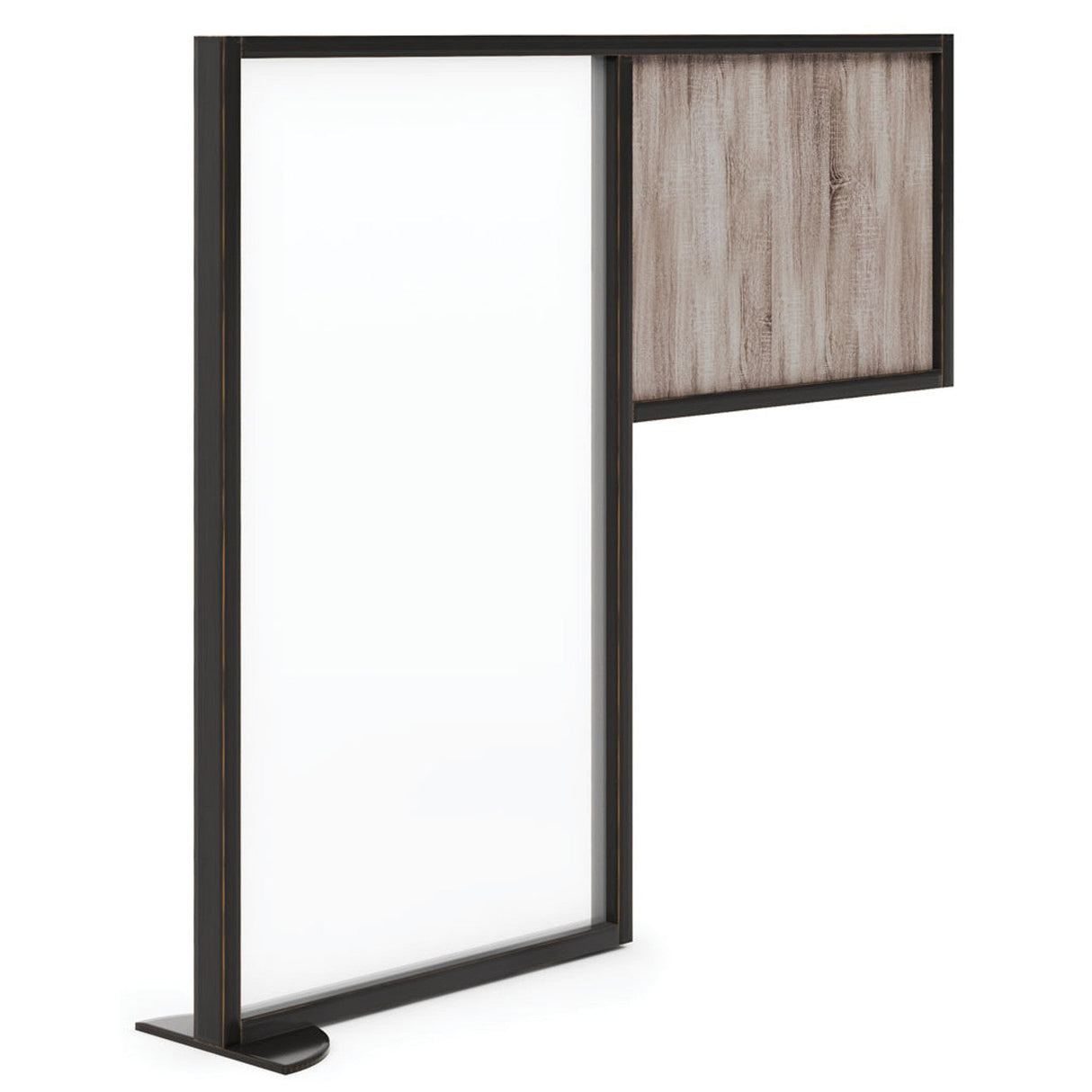 OS Clear Acrylic and Laminate Two Tier Shield with Foot
