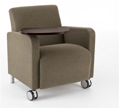 Lesro Ravenna Guest Chair w/ Casters and Swivel Tablet | RV1101-T-C