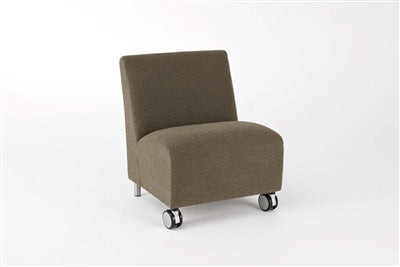 Lesro Ravenna Armless Guest Chair w/ Casters | RV1202C