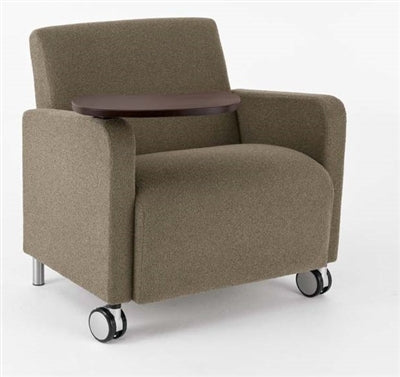 Lesro Ravenna Guest Chair w/ Casters and Swivel Tablet | RV1201-T-C