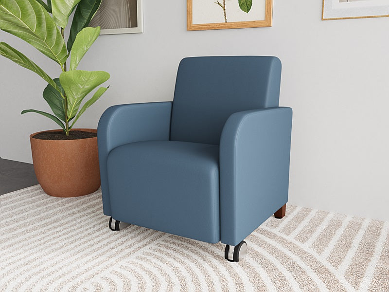 Lesro Siena Series Guest Chair With Casters | SN1101C