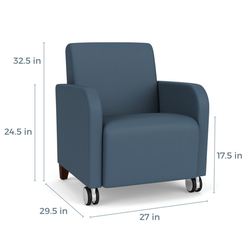Lesro Siena Series Guest Chair With Casters | SN1101C