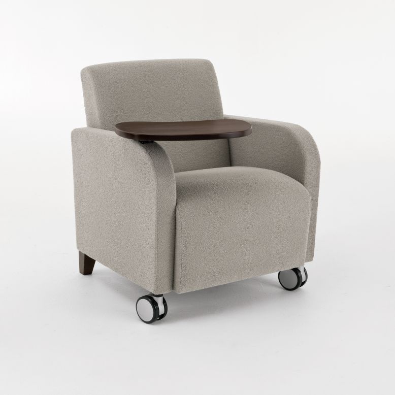 Lesro Siena Series Swivel Table Guest Chair With Casters | SN1101-T-C
