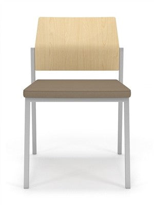Lesro Avon Armless Guest Chair - Upholstered Seat - Laminate Back | AV1142