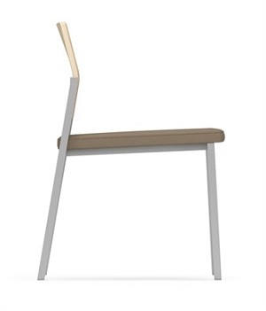 Lesro Avon Armless Guest Chair - Upholstered Seat - Laminate Back | AV1142