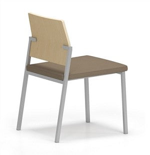 Lesro Avon Armless Guest Chair - Upholstered Seat - Laminate Back | AV1142