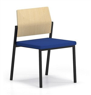 Lesro Avon Armless Guest Chair - Upholstered Seat - Laminate Back | AV1142