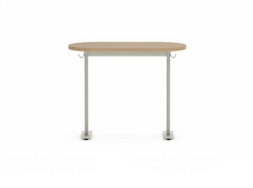 Collaborative Spaces™ Laptop Table with Racetrack Top & Foot Base | SCLCB1633