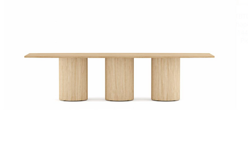 Anywhere 120"W x 36"D Boat Shaped Conference Table with Drum Bases & Two Piece Top | TBTDM12036