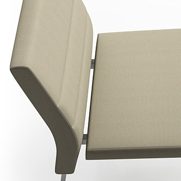 Lesro Waterfall Oversized Guest Chair with Sled Base | WF1231