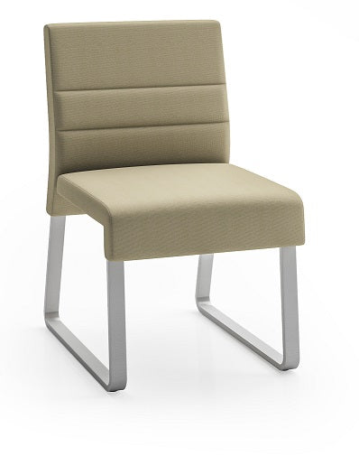 Lesro Waterfall Armless Guest Chair with Sled Base | WF1132