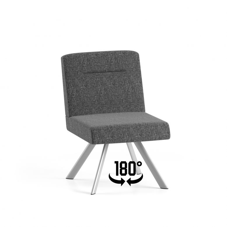 Lesro Willow Series Swivel Guest Chair Armless | WL1182