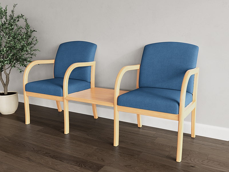 Lesro Weston 2 Chairs w/ Connecting Center Table | WS2201