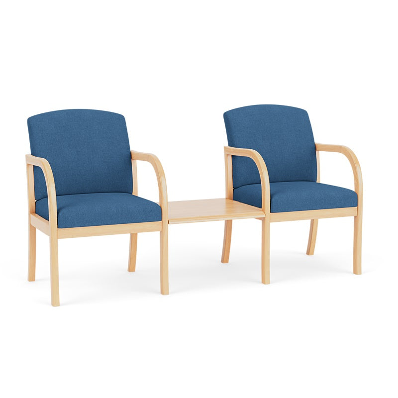 Lesro Weston 2 Chairs w/ Connecting Center Table | WS2201