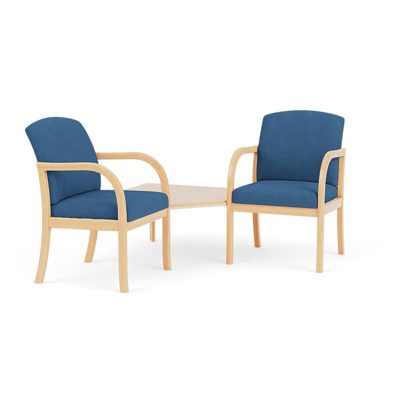 Lesro Weston 2 Chairs w/ Connecting Center Table | WS2301