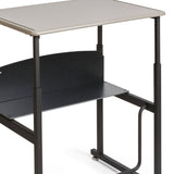 AlphaBetter® Adjustable-Height Stand-Up Desk, 28 x 20" Standard Top and Swinging Footrest Bar | 1201BE