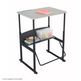 AlphaBetter® Adjustable-Height Stand-Up Desk, 28 x 20" Standard Top and Swinging Footrest Bar | 1201BE