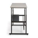 AlphaBetter® Adjustable-Height Stand-Up Desk, 28 x 20" Standard Top and Swinging Footrest Bar | 1201BE