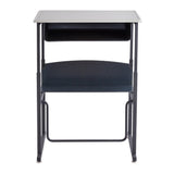 AlphaBetter® Adjustable-Height Stand-Up Desk, 28 x 20" Standard Top, Book Box and Swinging Footrest Bar | 1202BE