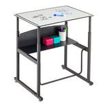 AlphaBetter® Adjustable-Height Stand-Up Desk, 28 x 20" Premium or Dry Erase Top and Swinging Footrest Bar | 1203