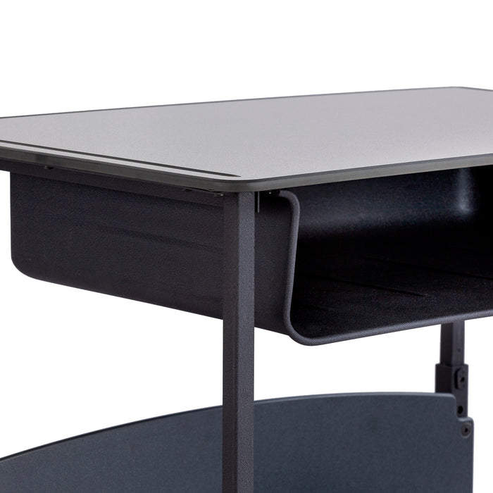 AlphaBetter® Adjustable-Height Stand-Up Desk, 28 x 20" Premium or Dry Erase Top, Book Box and Swinging Footrest Bar | 1204