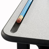 AlphaBetter® Adjustable-Height Stand-Up Desk, 28 x 20" Premium or Dry Erase Top, Book Box and Swinging Footrest Bar | 1204