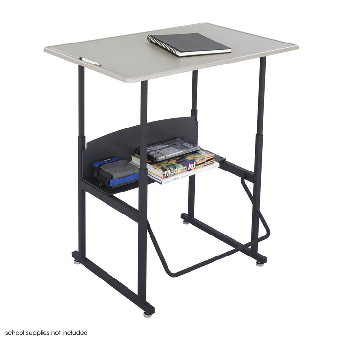 AlphaBetter® Adjustable-Height Stand-Up Desk, 36 x 24" Standard Top and Swinging Footrest Bar | 1206