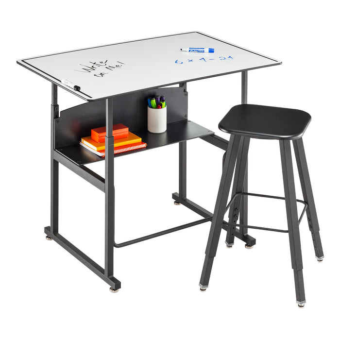 AlphaBetter® Height-Adjustable Desk, 36 x 24”, Premium or Dry Erase Top | 1208