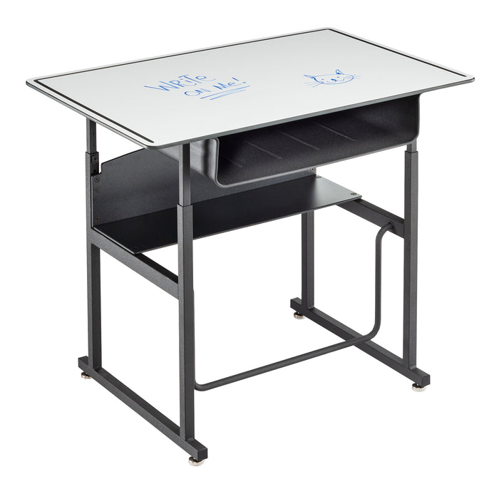 AlphaBetter® Adjustable-Height Stand-Up Desk, 36 x 24" with Book Box and Swinging Footrest Bar | 1209
