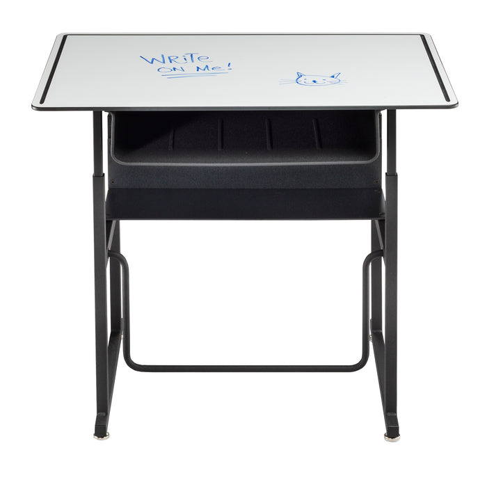 AlphaBetter® Adjustable-Height Stand-Up Desk, 36 x 24" with Book Box and Swinging Footrest Bar | 1209