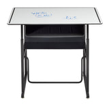 AlphaBetter® Adjustable-Height Stand-Up Desk, 36 x 24" with Book Box and Swinging Footrest Bar | 1209