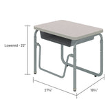 AlphaBetter® 2.0 Height – Adjustable Student Desk with Book Box and Pendulum Bar 22”-30” | 1222