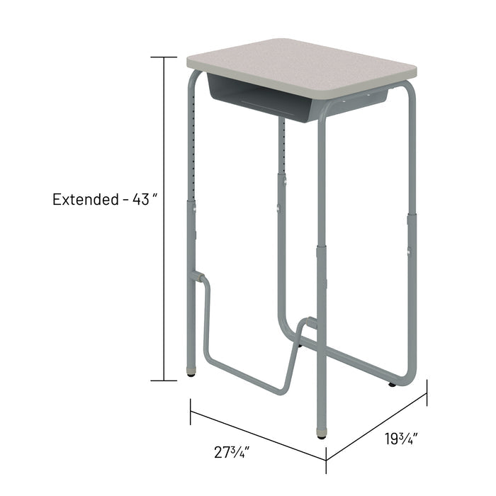 AlphaBetter® 2.0 Height – Adjustable Student Desk with Book Box and Pendulum Bar 29"-43” | 1224