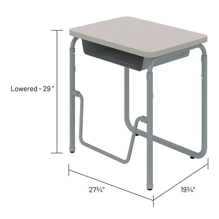 AlphaBetter® 2.0 Height – Adjustable Student Desk with Book Box and Pendulum Bar 29"-43” | 1224