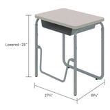 AlphaBetter® 2.0 Height – Adjustable Student Desk with Book Box and Pendulum Bar 29"-43” | 1224