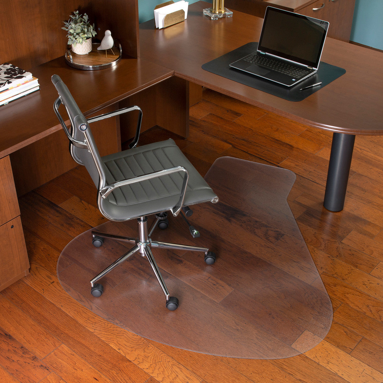 OS Everlife Chair Mat for Hard Floors, 54" x 60" Workstation, Clear | HF5460WS