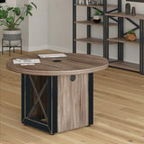 Riveted Collection 48" Round Conference Table top | HIC4848RBDB
