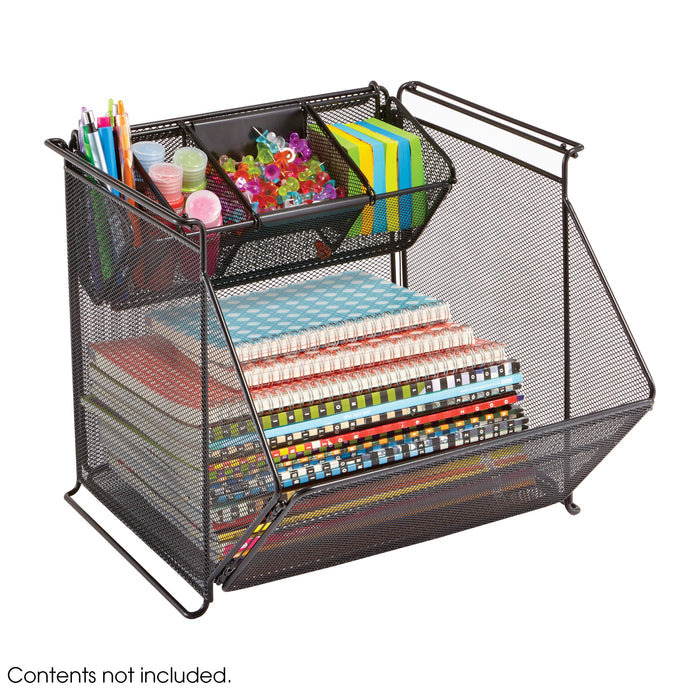 Onyx™ Stackable Mesh Storage Bins | 2164BL