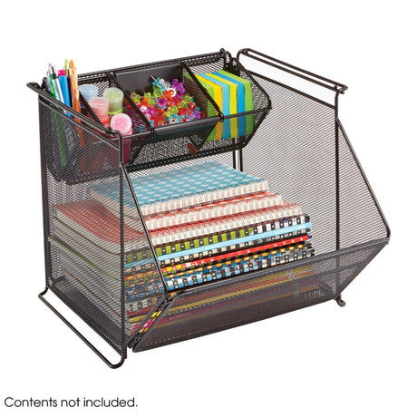 Onyx™ Stackable Mesh Storage Bins | 2164BL