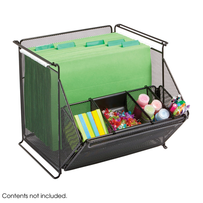 Onyx™ Stackable Mesh Storage Bins | 2164BL
