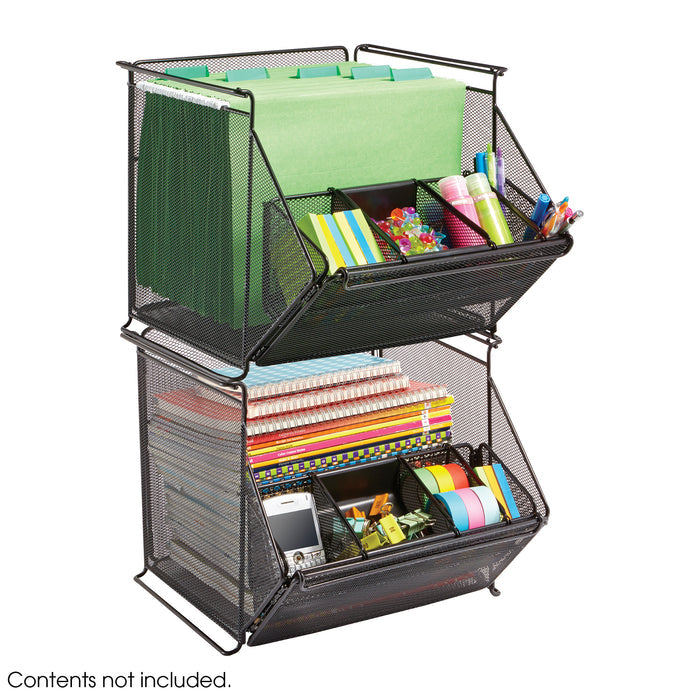Onyx™ Stackable Mesh Storage Bins | 2164BL