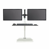 Soar™ by Safco Electric Desktop Sit/Stand – Dual Monitor Arm | 2193WH
