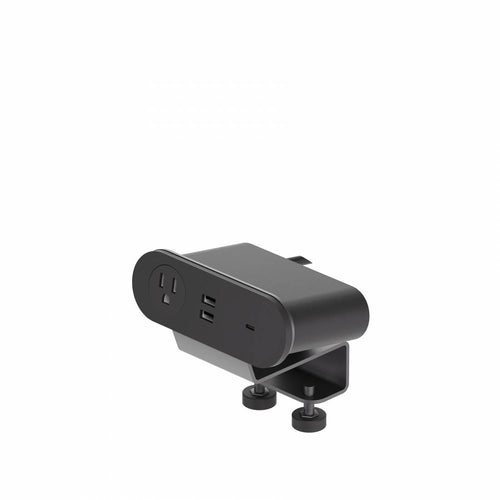 Collaborative Spaces™ Nik Edge/Clamp Mount Power Module with 1 Power Outlet, 2 USB-A Ports & 1 USB-C Port | SCTAPED
