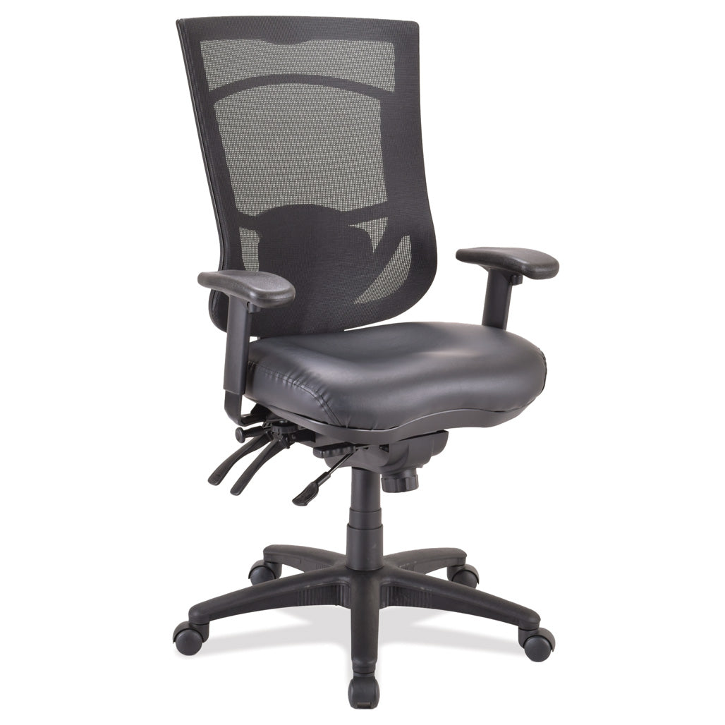 CoolMesh Pro Multi-Function, High Back Chair with Upholstered Seat & Adjustable Arms | 8014ASNSABK