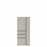 Prime™ 53.6"H Personal Storage Tower, Open Side Shelves, Wardrobe - Left, Box/Box/File - Right | GUSLS4H2424BOPR